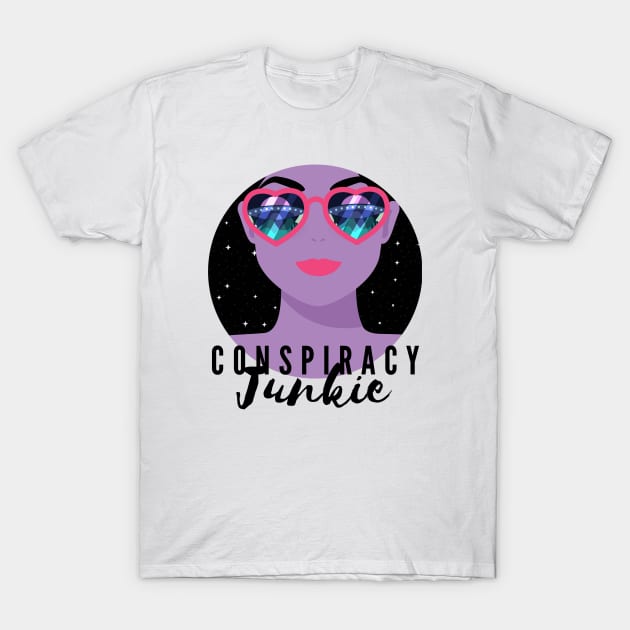 Conspiracy Junkie T-Shirt by Cosmic Whale Co.